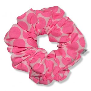 Cotton Fluro Pink Polka Dot