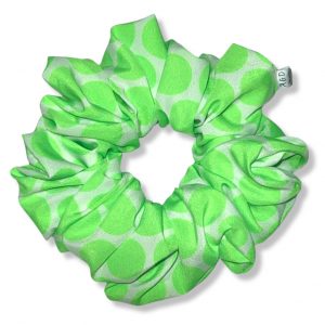 Cotton Fluro Green Polka Dot