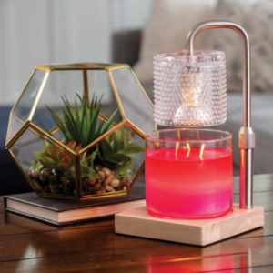 Silver Hobnail Candle Warmer Lamp