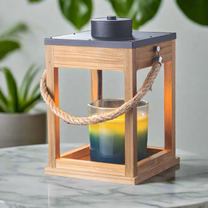 Wood and Rope Candle Warmer Lantern